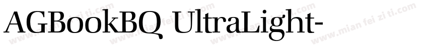 AGBookBQ UltraLight字体转换
